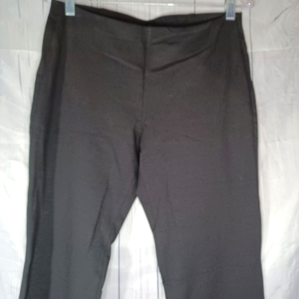 Eileen Fisher Petites Stretchy Viscose Pull On Classic Black Pants - Picture 13 of 13